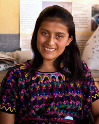 여성을 대상으로 한 인권 관련 트레이닝에 참석중인 14세 주디스